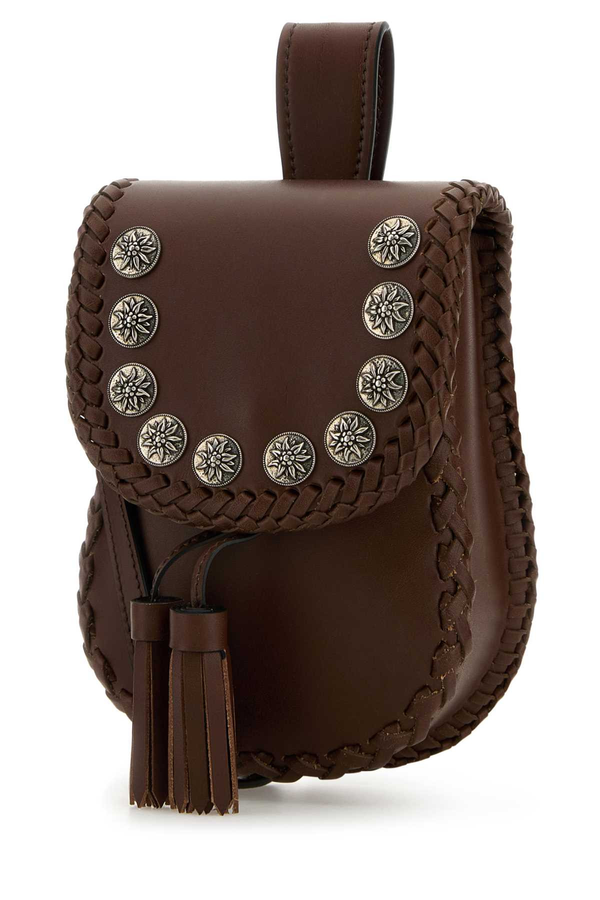 Prada Women Brown Leather Crossbody Bag - 2