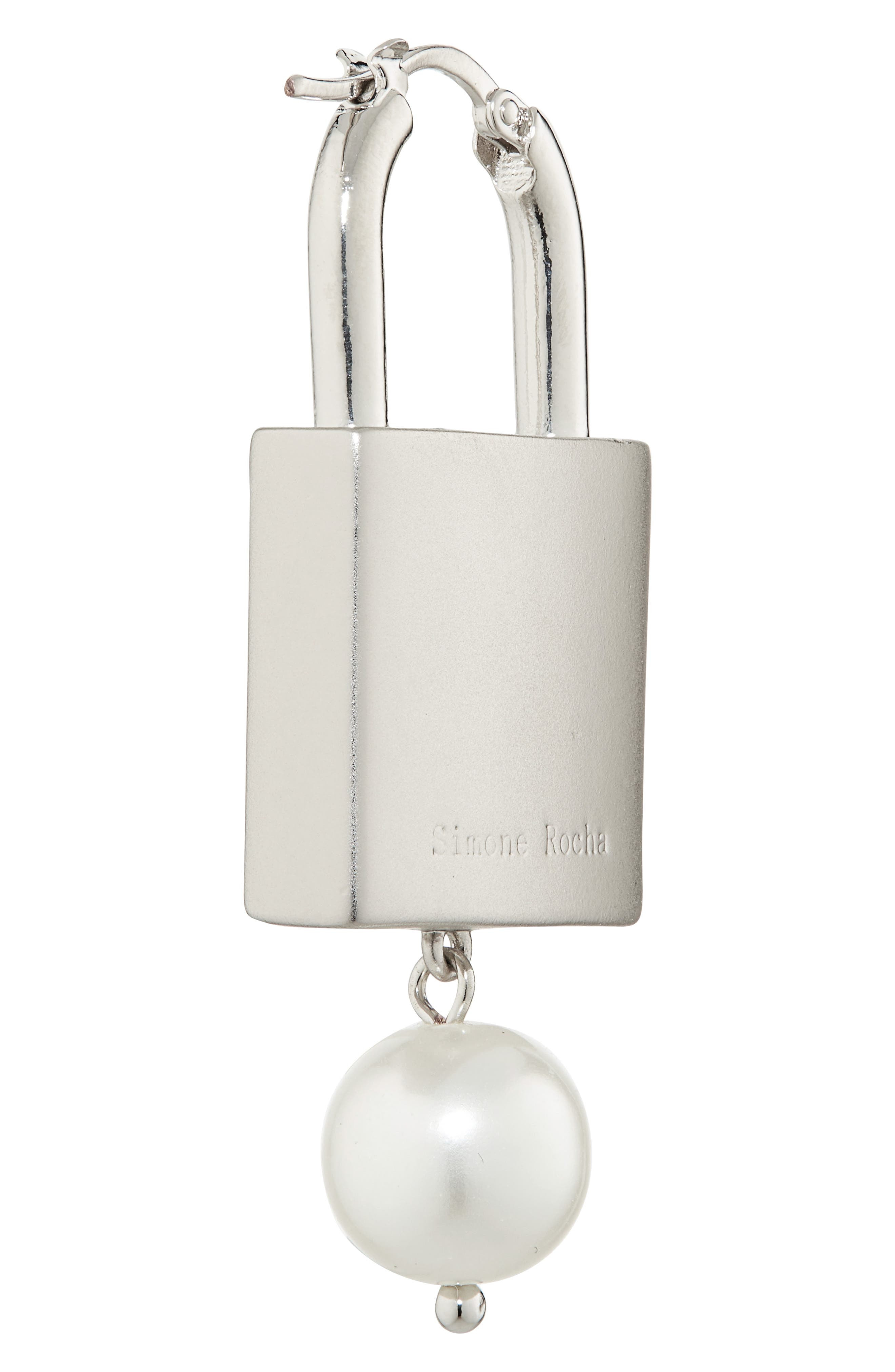 Simone Rocha Faux Pearl Padlock Earrings at Nordstrom - 2