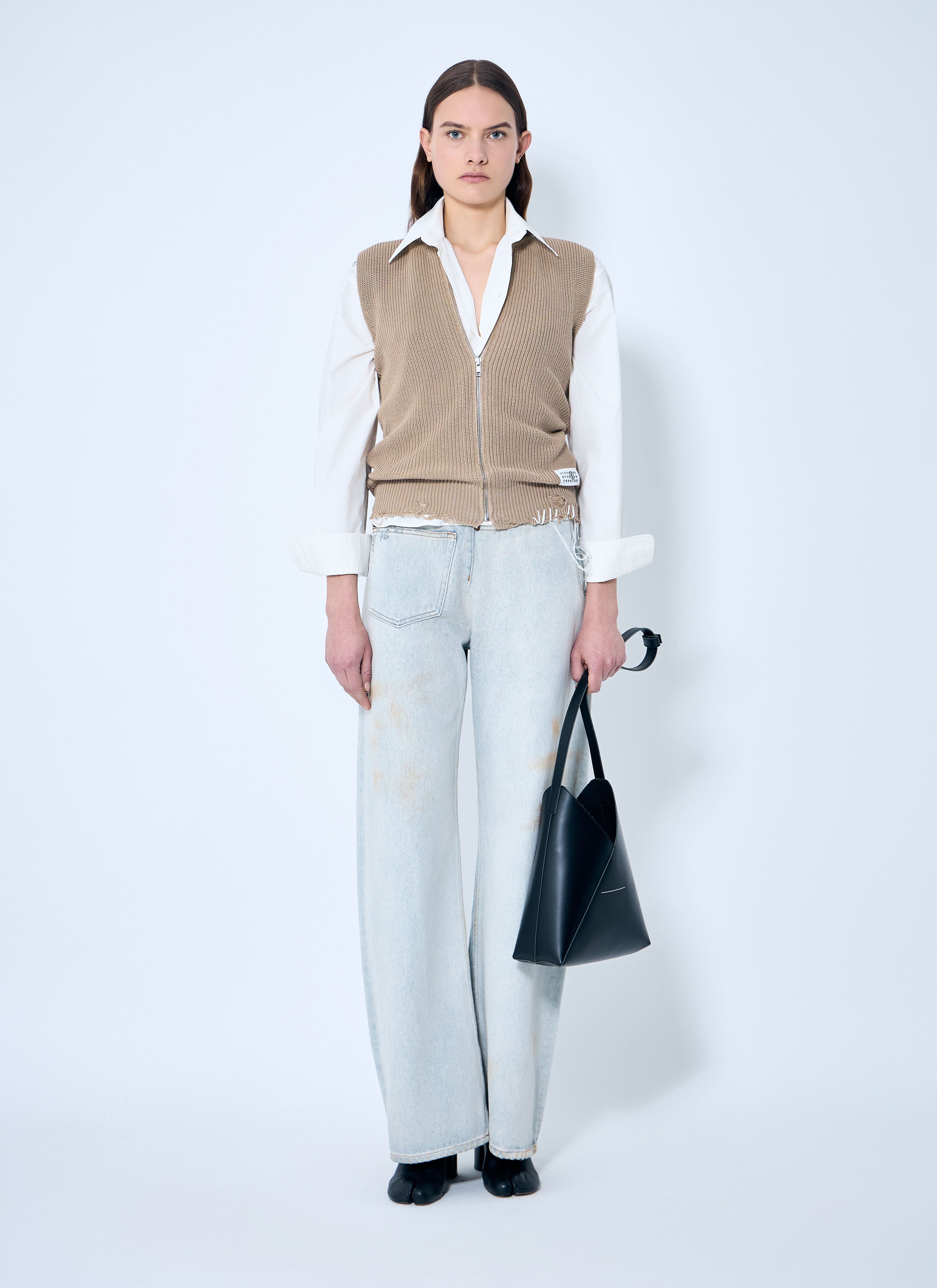 Cropped Contrast Shirt - 2