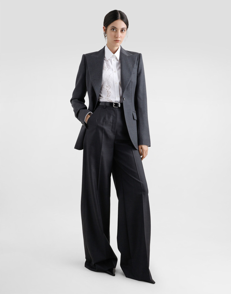 Dolce & Gabbana Cotton poplin shirt with lace inlay outlook