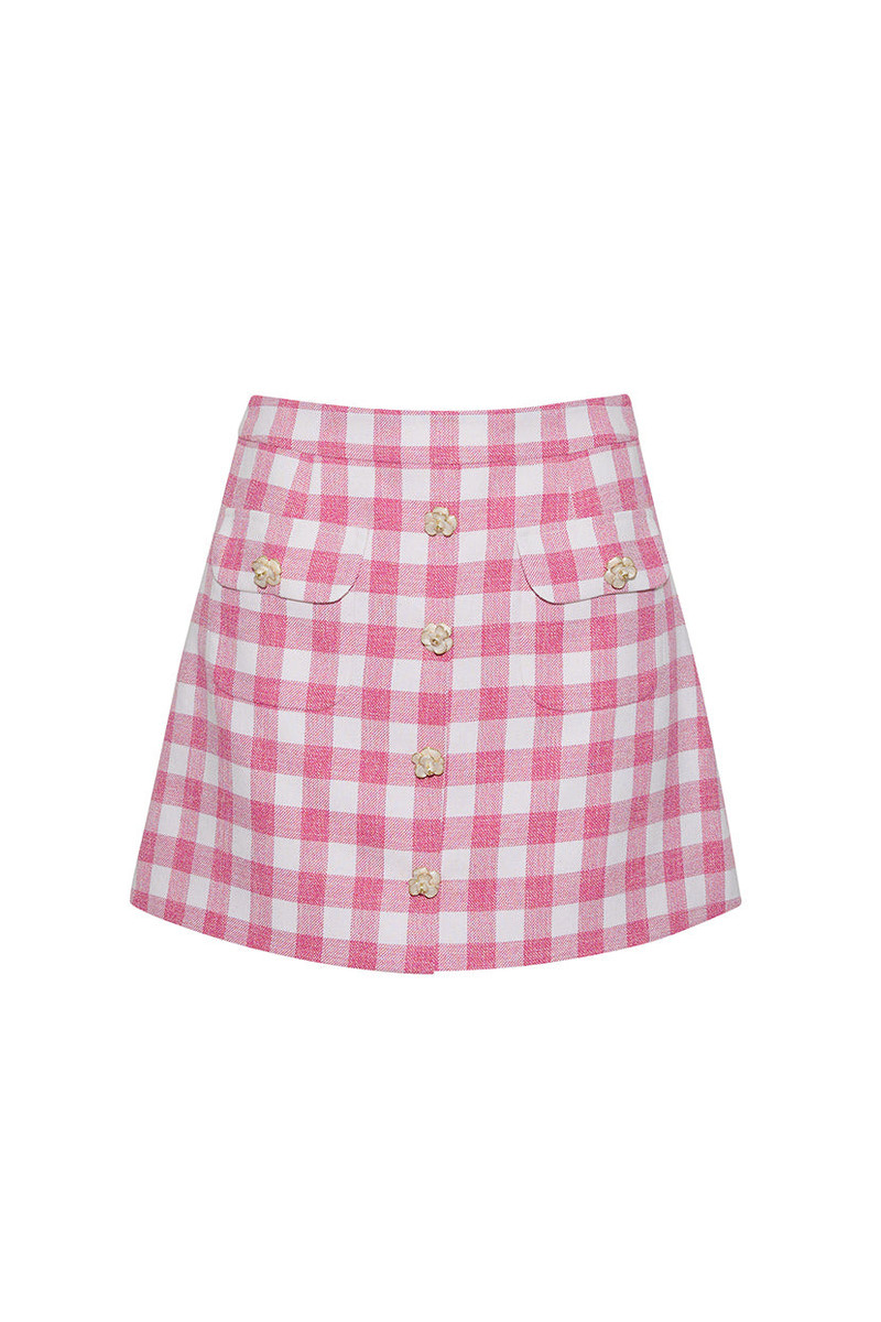 Faye Mini Skirt Buttoned-Up Twist on Modern Elegance 1