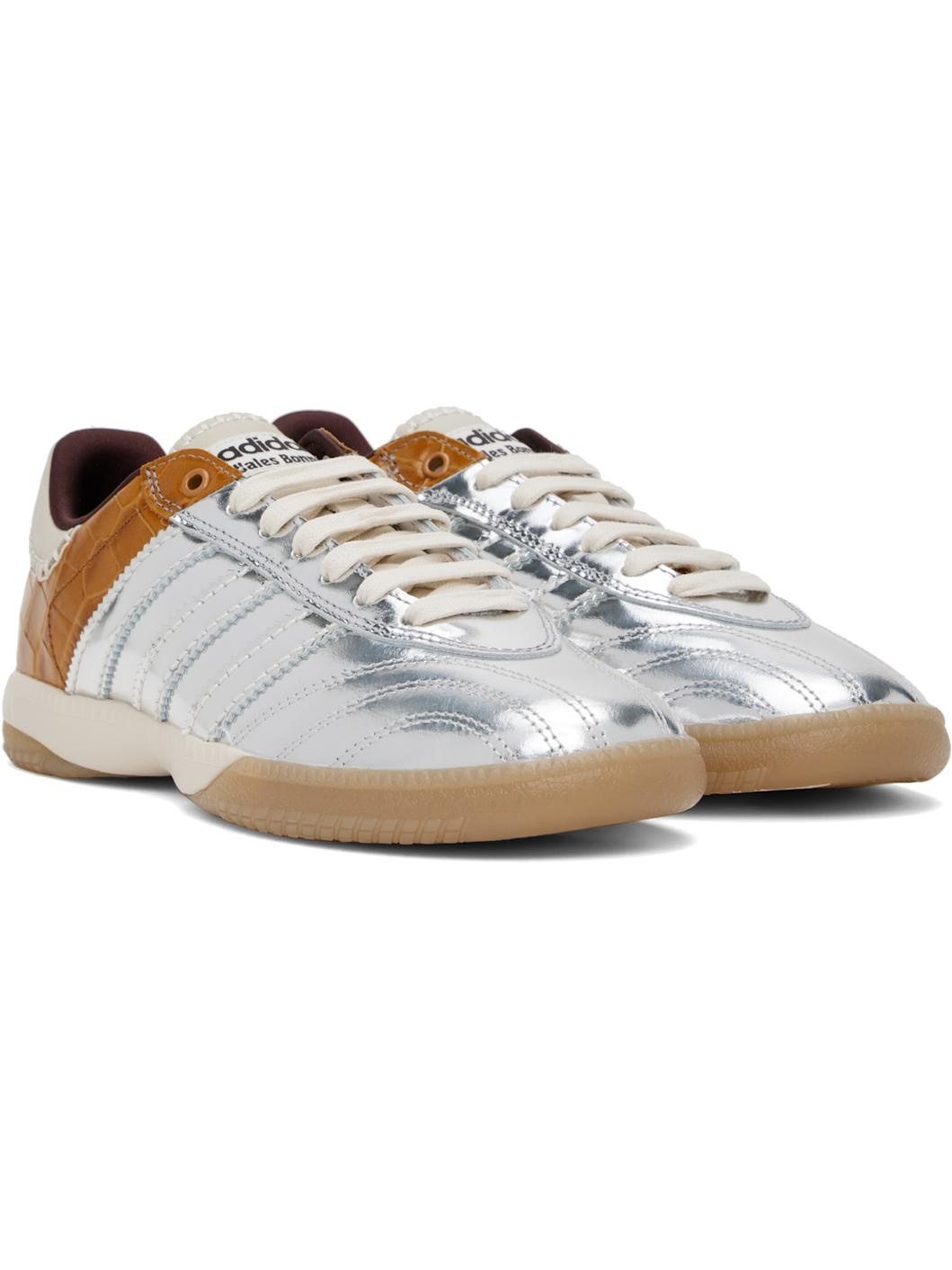Silver & Brown adidas Originals Edition MN Samba Sneakers - 4