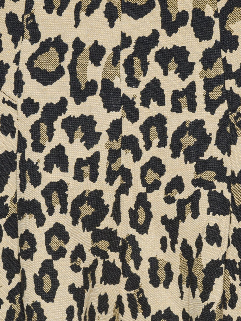 pleated leopard-print trousers - 4