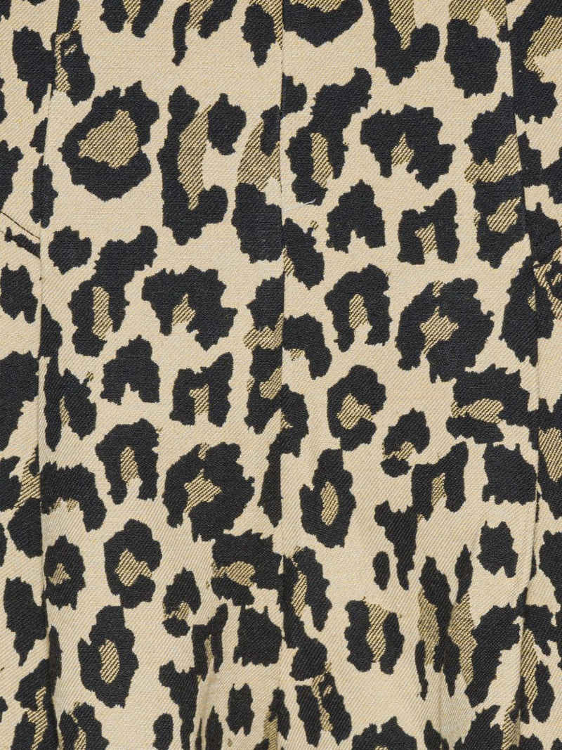 pleated leopard-print trousers 4