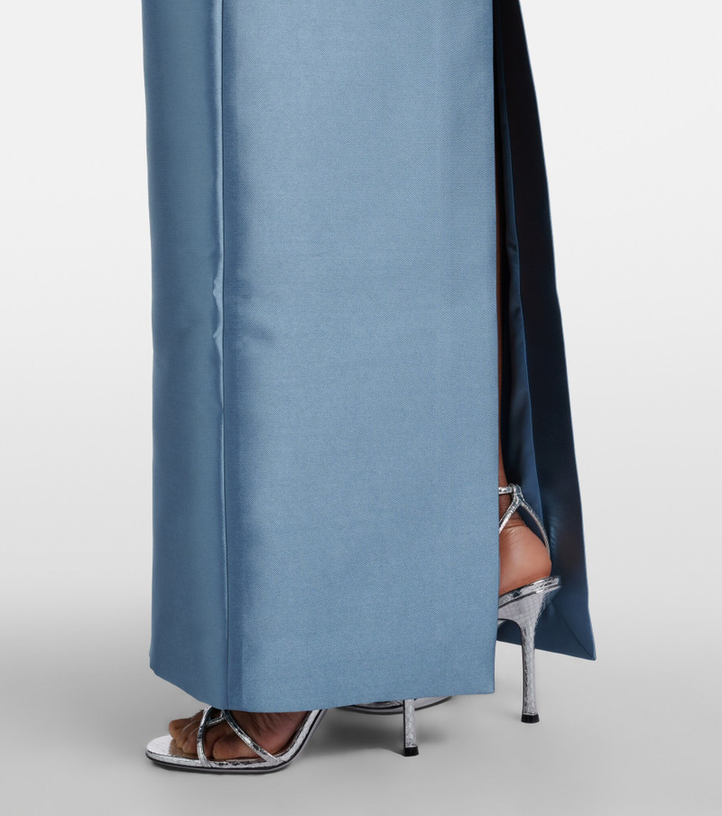 Lucille strapless satin gown 5