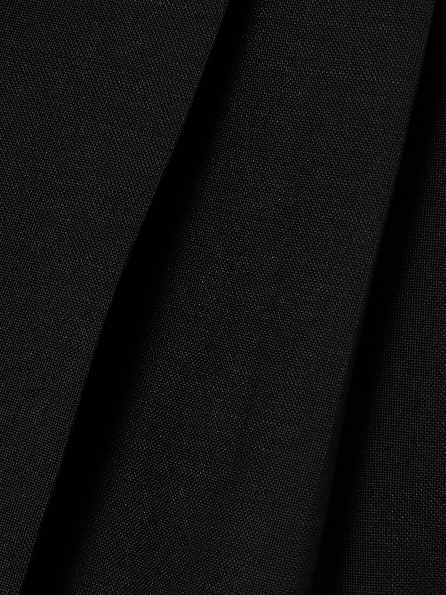 Pleated grain de poudre wool and mohair-blend wide-leg pants Black - 4