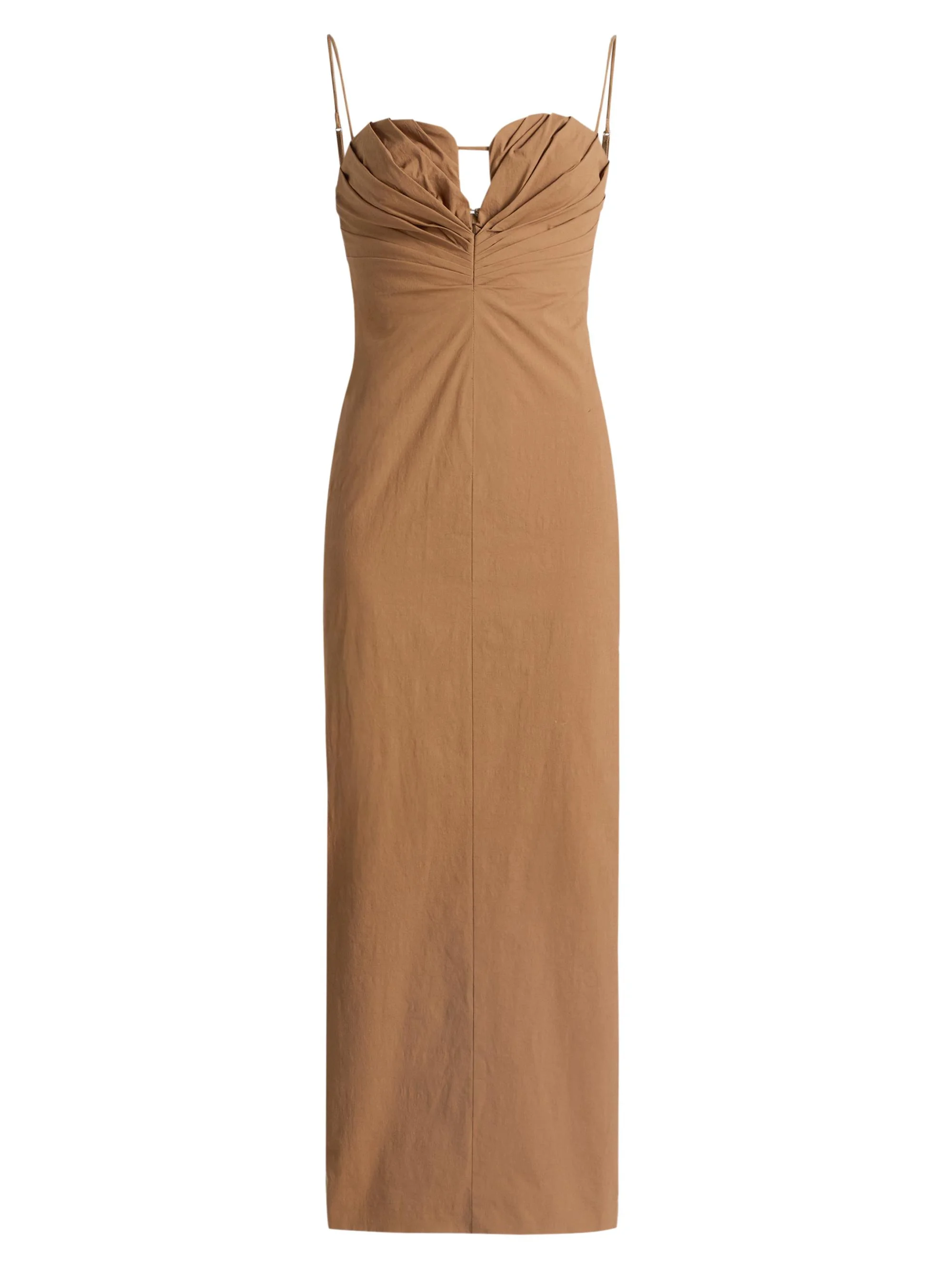 Women's Quentin Sculpted Stretch-Cotton Maxi Dress - Cedar - 1