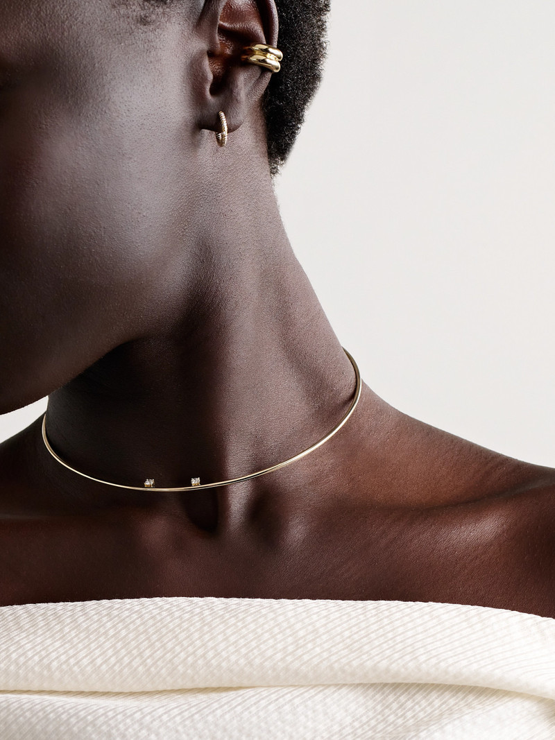 Yvonne Léon Crapaud 9-karat Gold Diamond Choker outlook