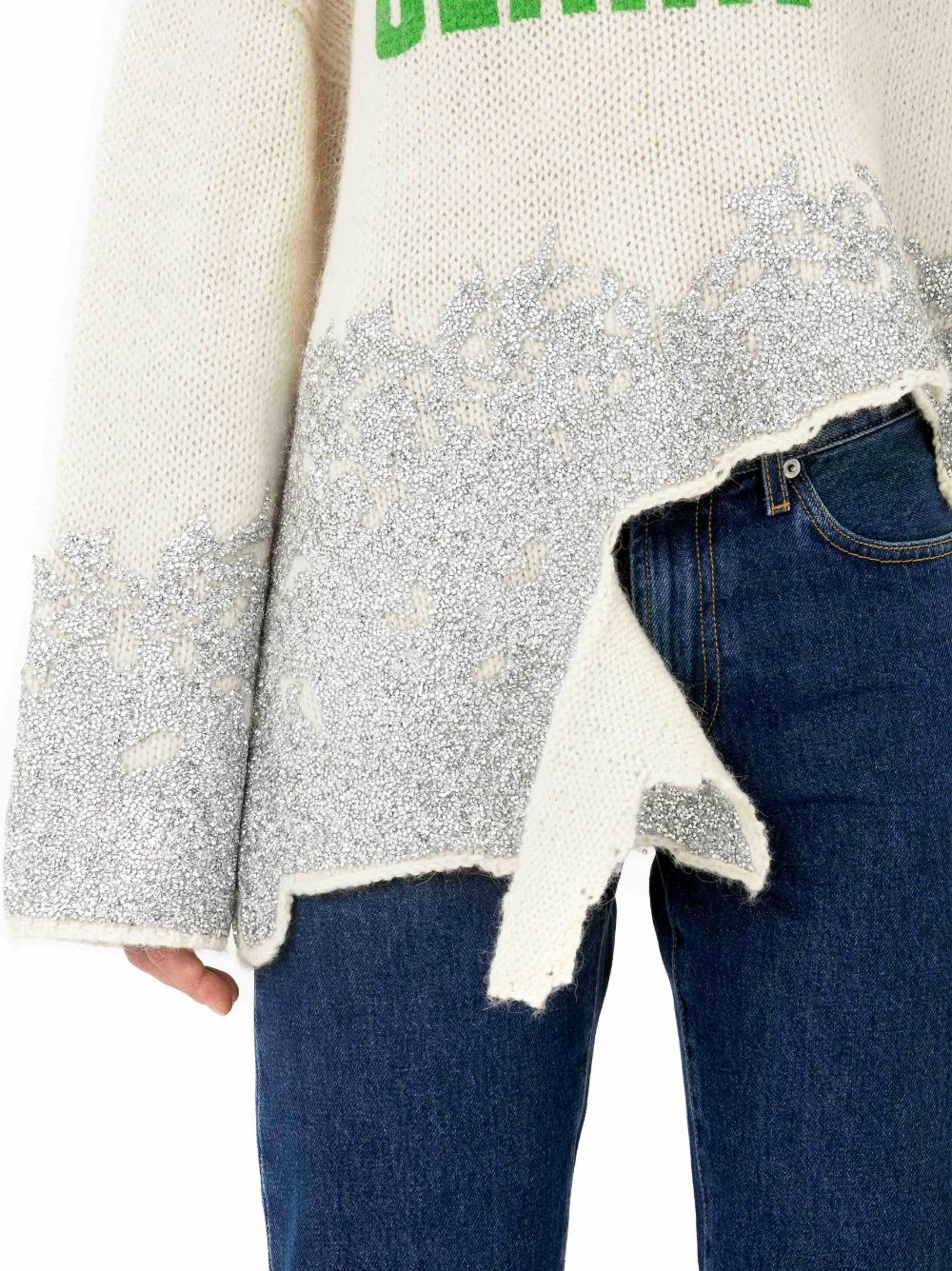 x Michael Clark distressed glitter jumper - 6