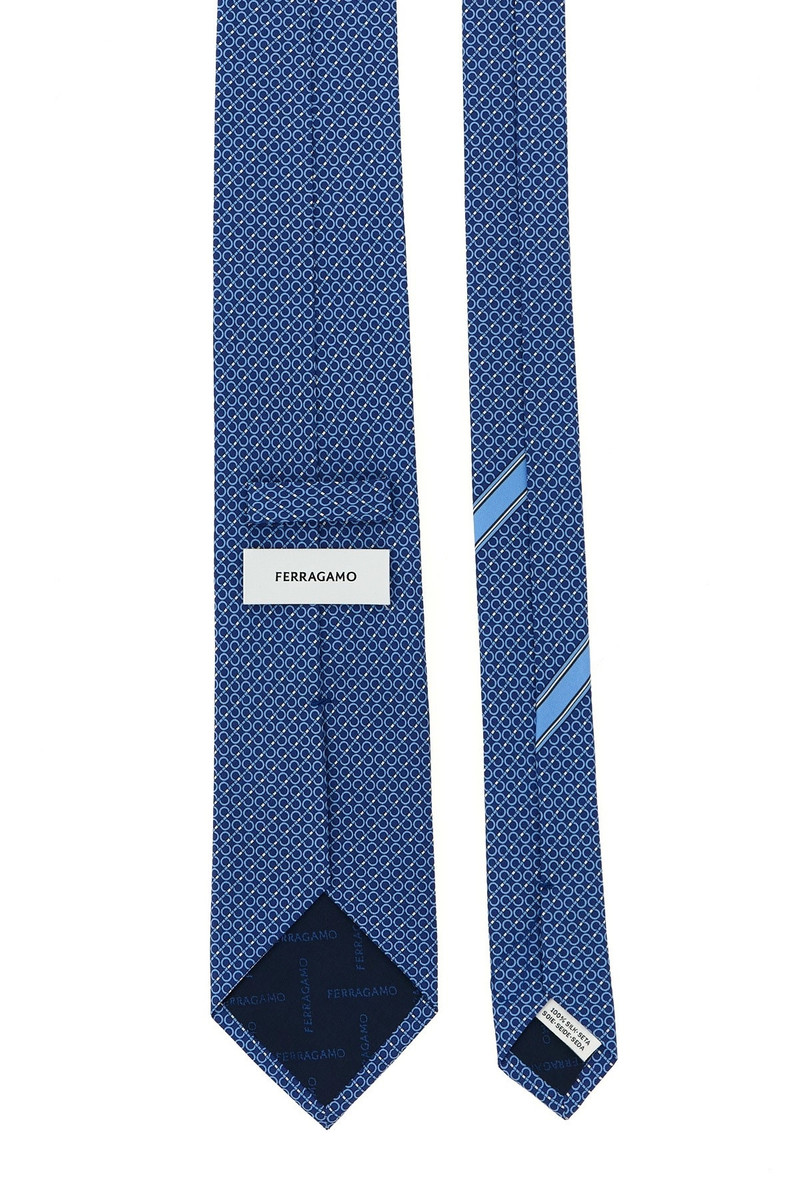 FERRAGAMO 'Gancini' print tie outlook