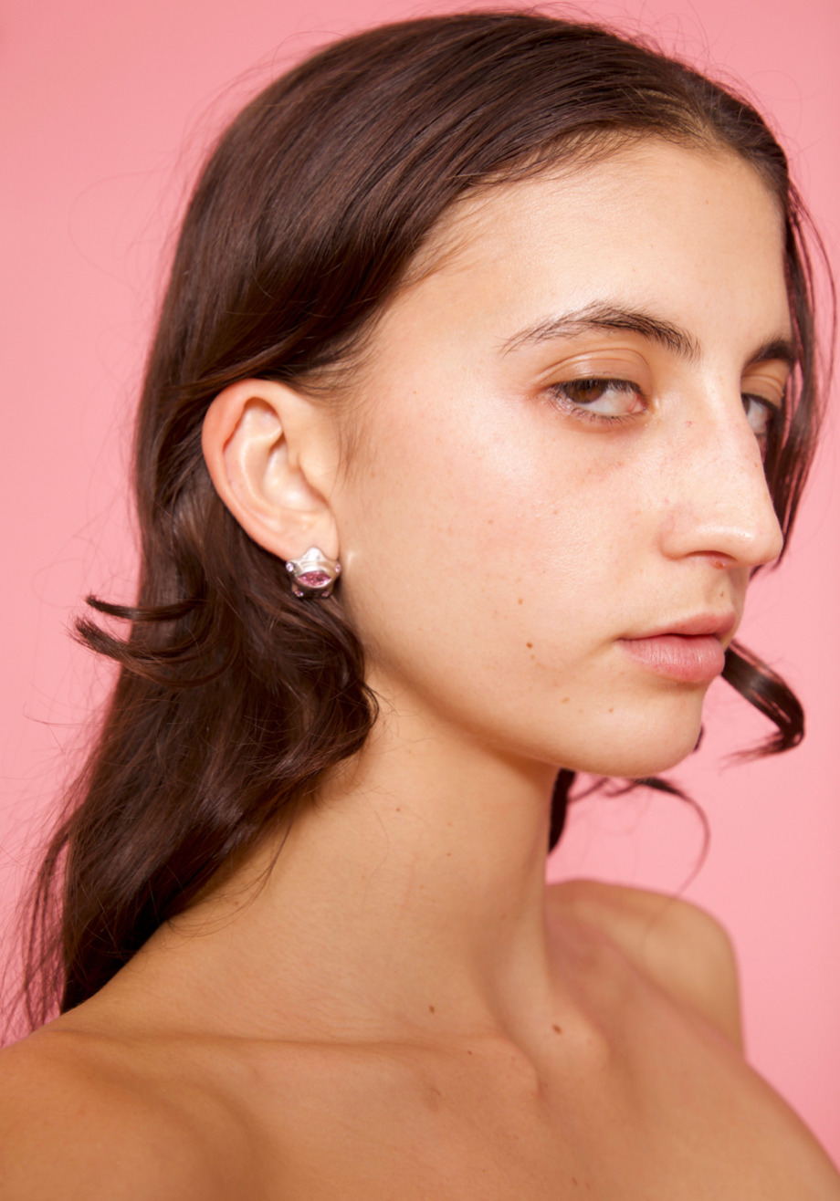 SOFT PINK STARLET EARRINGS - 2