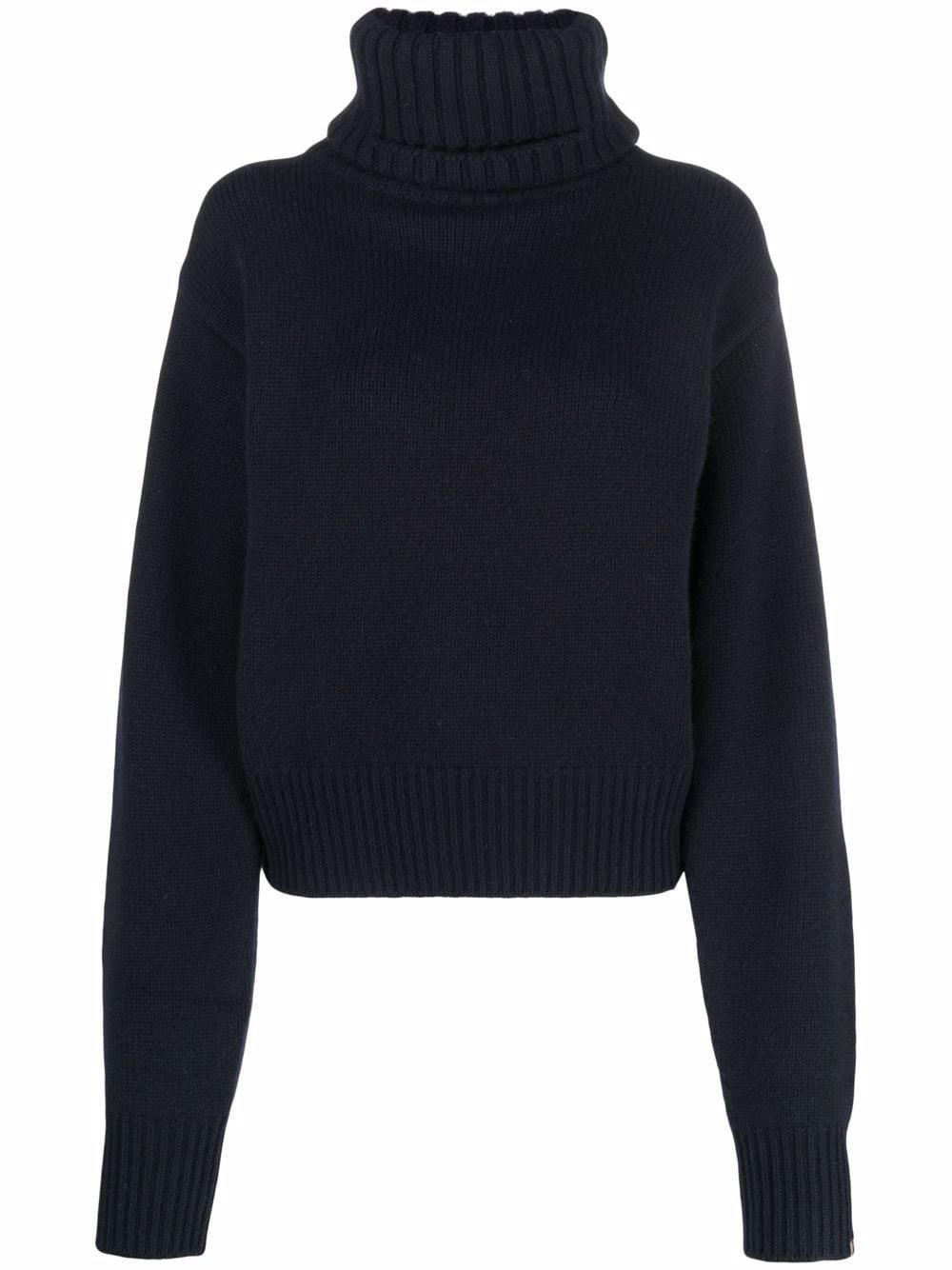 roll neck rib-trimmed jumper - 2