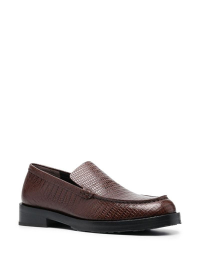 BY FAR Rafael embossed-leather loafers outlook