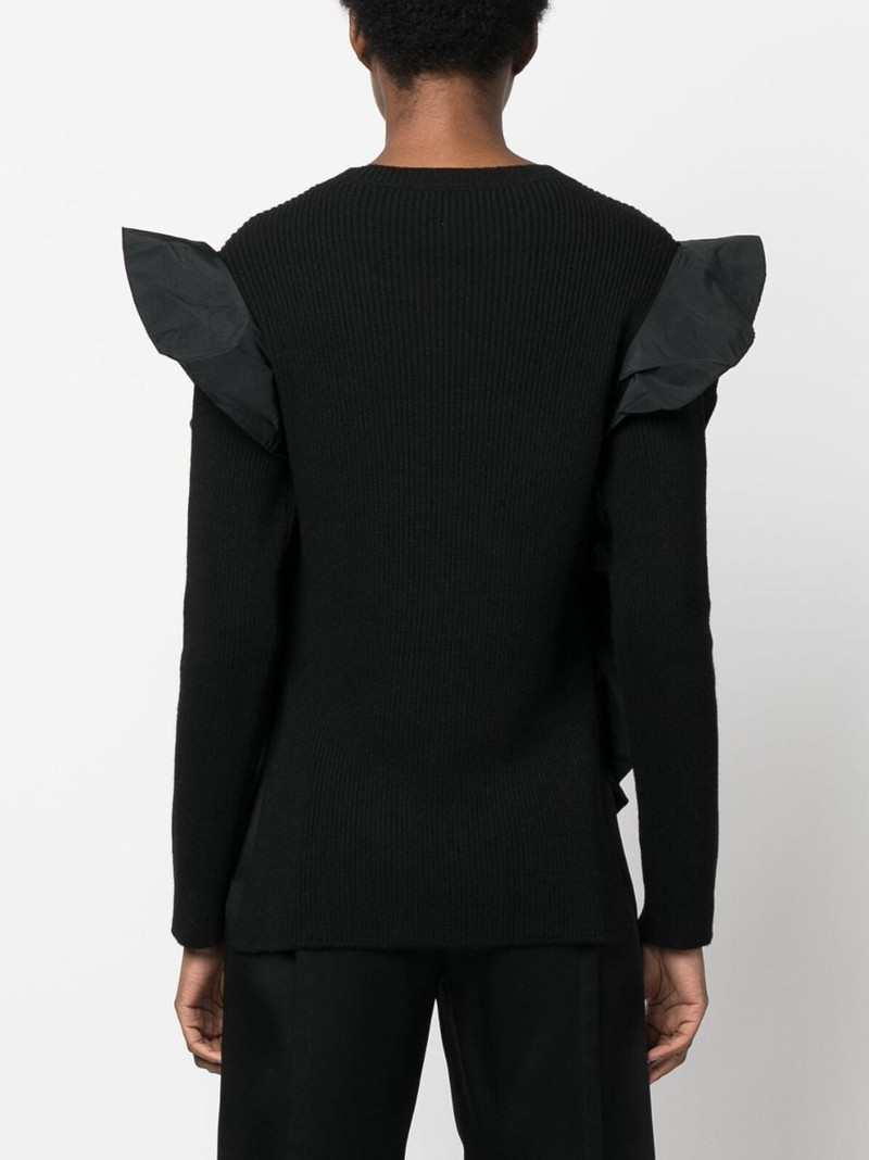 ruffle-detail ribbed-knit top 4