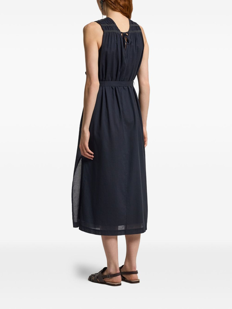 V-neck belted midi dress 3
