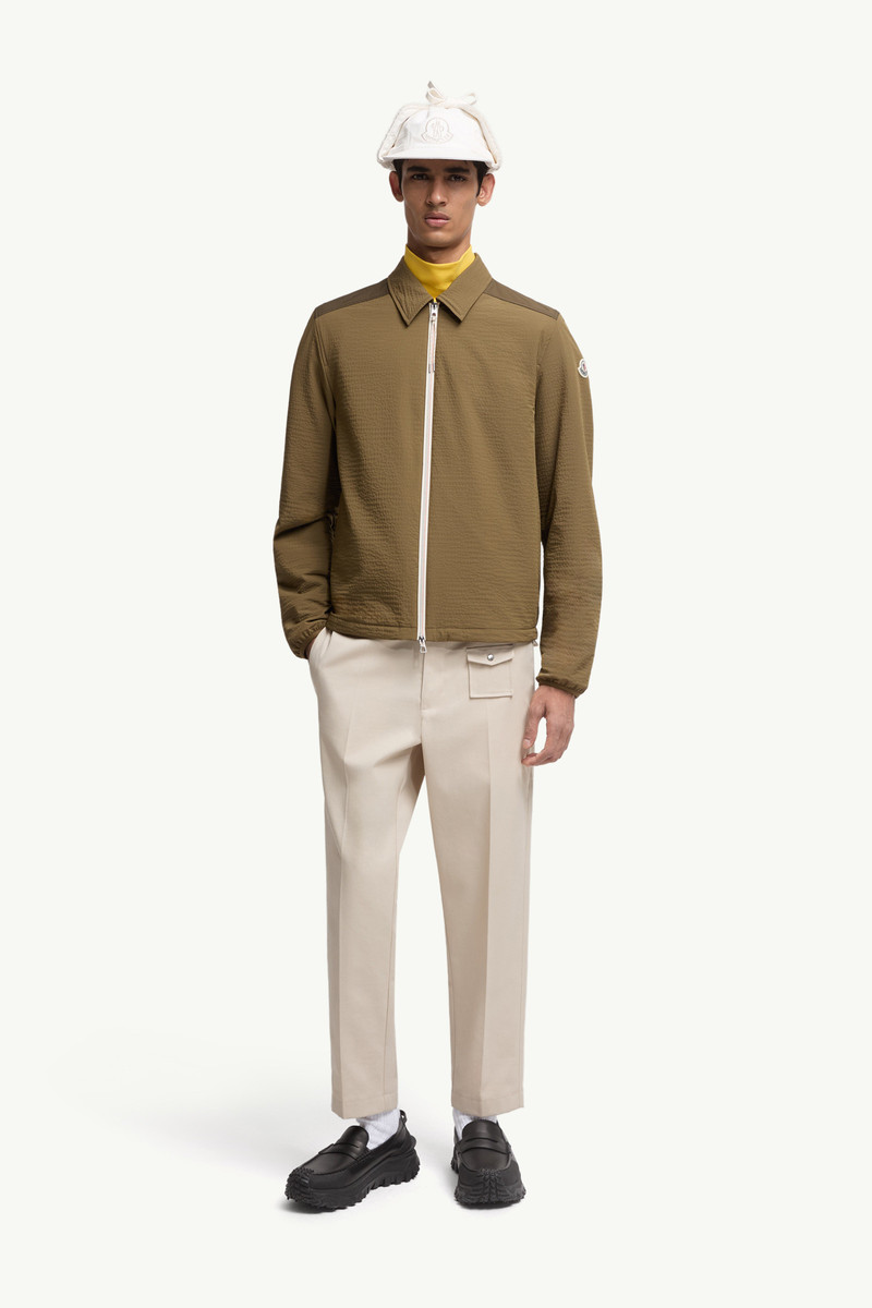 Moncler Padded Seersucker Zip-Up Shirt outlook
