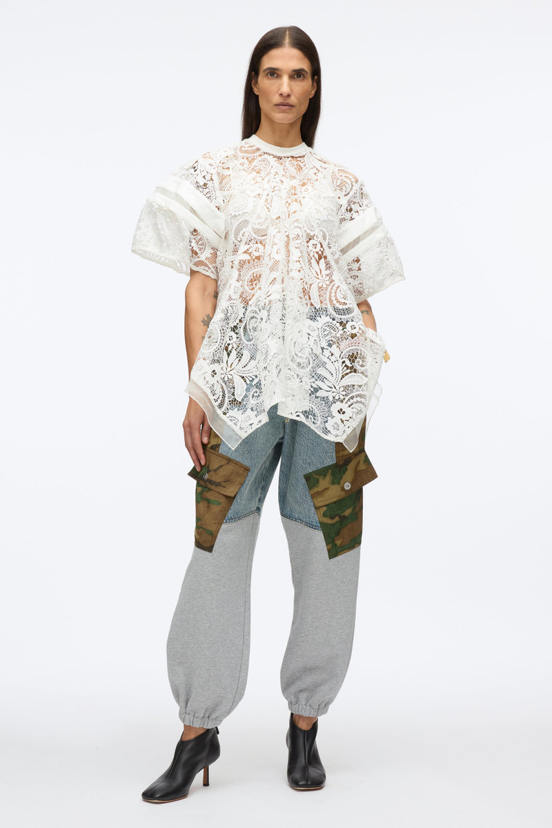 Embroidered Lace Hankerchief Top 1
