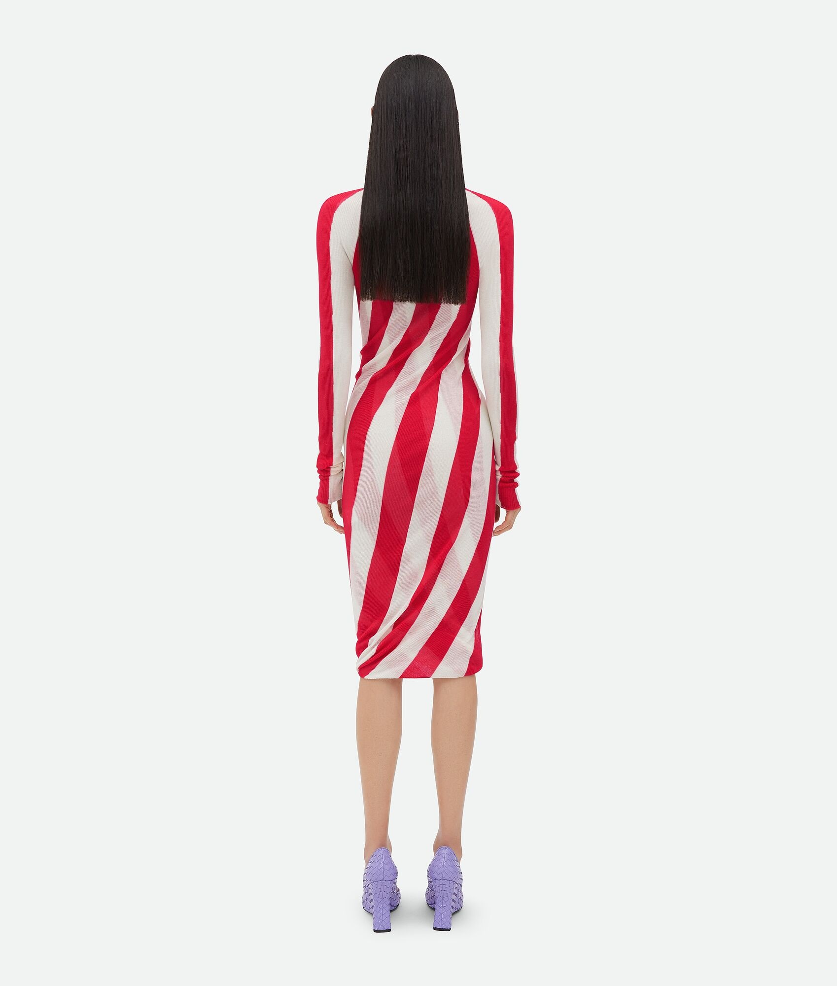 Light Cotton Striped Midi Dress - 3