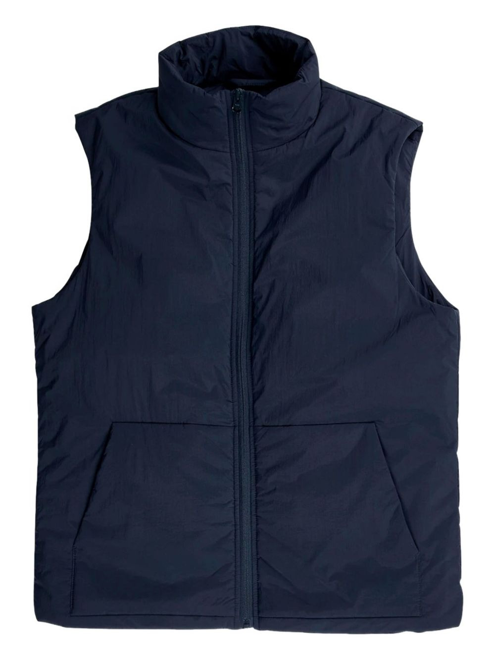 zip-neck quilted gilet - 1
