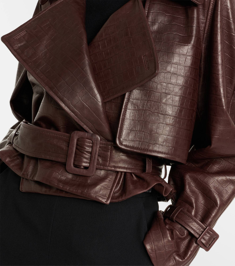 Hatti croc-effect leather jacket 4
