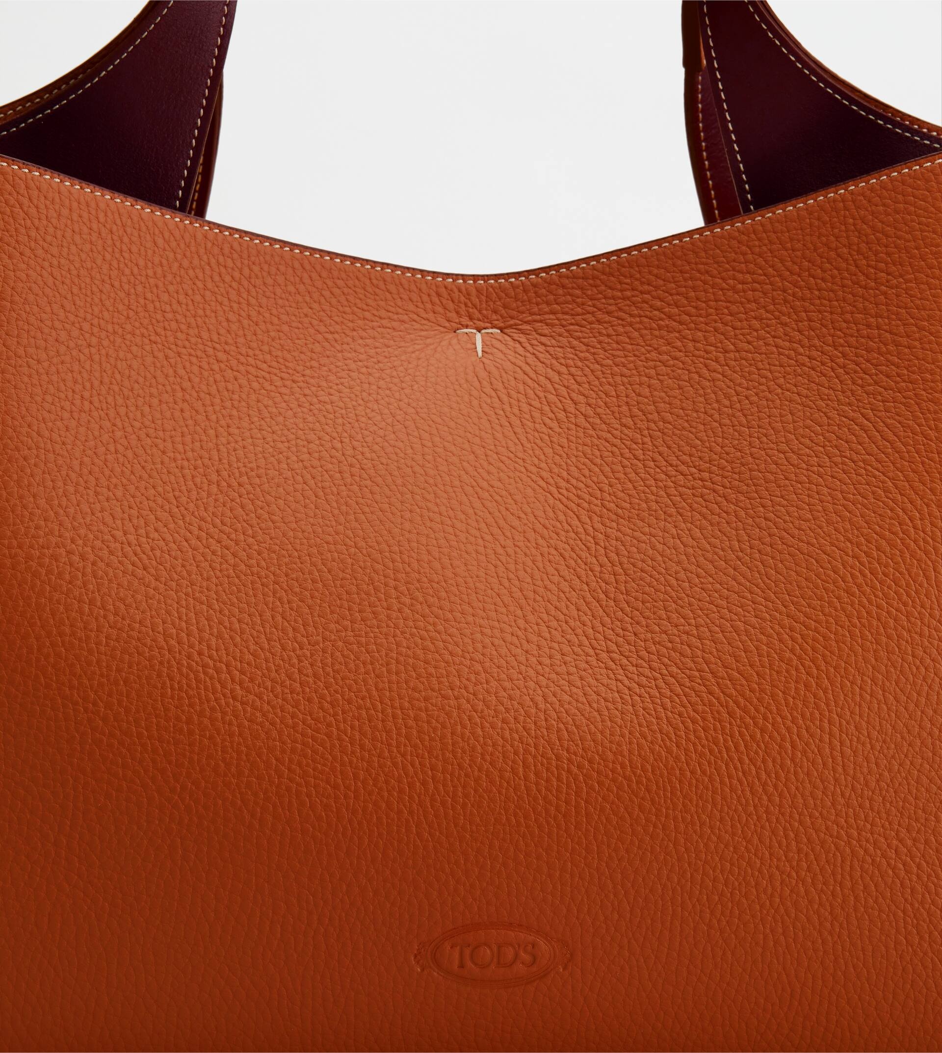 TOD'S BAG IN LEATHER MEDIUM - ORANGE - 4