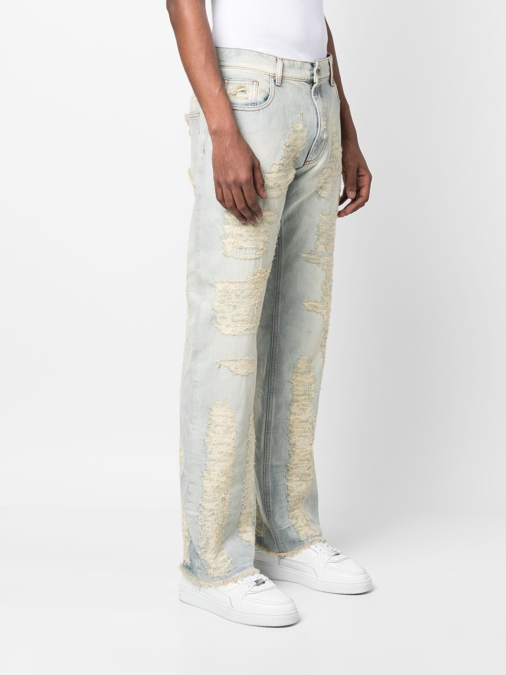 ripped mid-rise straight-leg jeans - 3