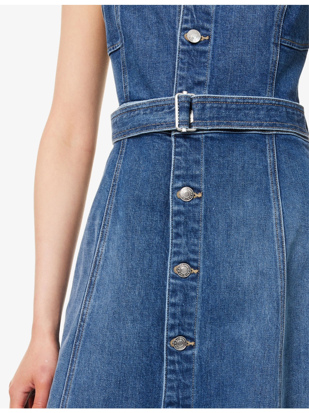 Alba Bustier Denim Midi Dress - 5