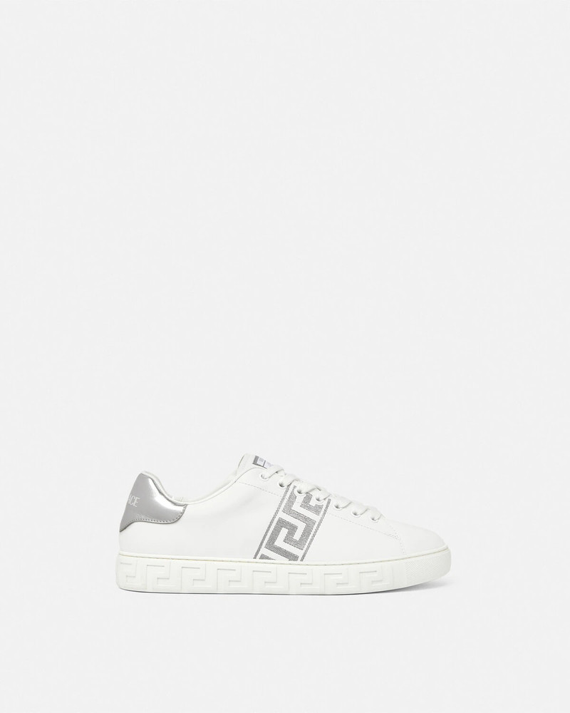 Embroidered Greca Sneakers - 1