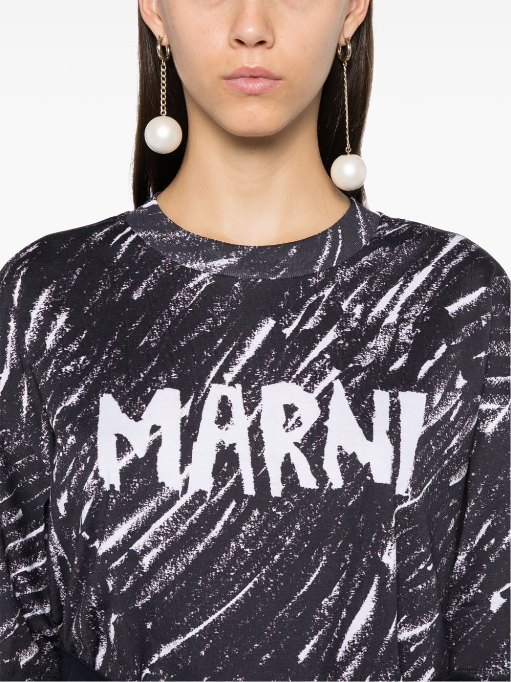 Scribble logo jersey T-shirt - 5