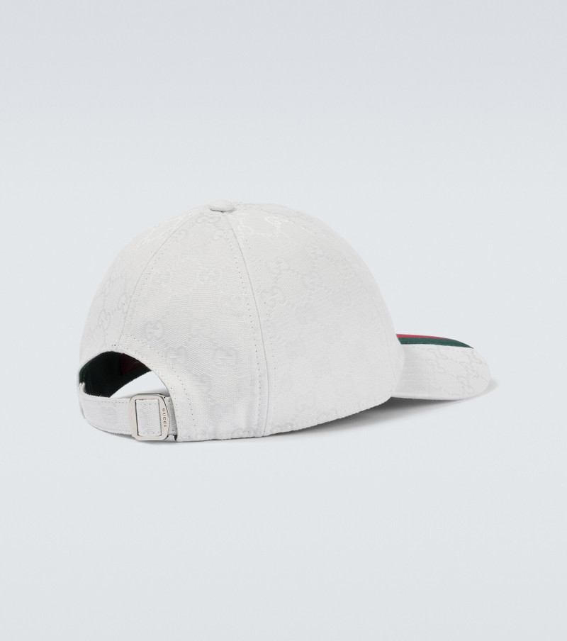 GUCCI Web Stripe GG Canvas baseball cap outlook