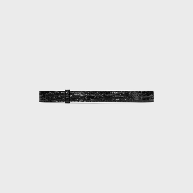 Reversible Strap 25MM IN TAURILLON LEATHER & CROCODILE EMBOSSED CALFSKIN 3
