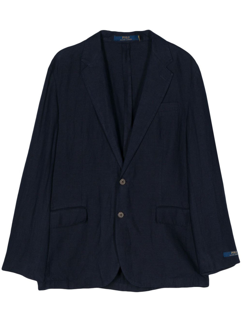 single-breasted linen blazer 1