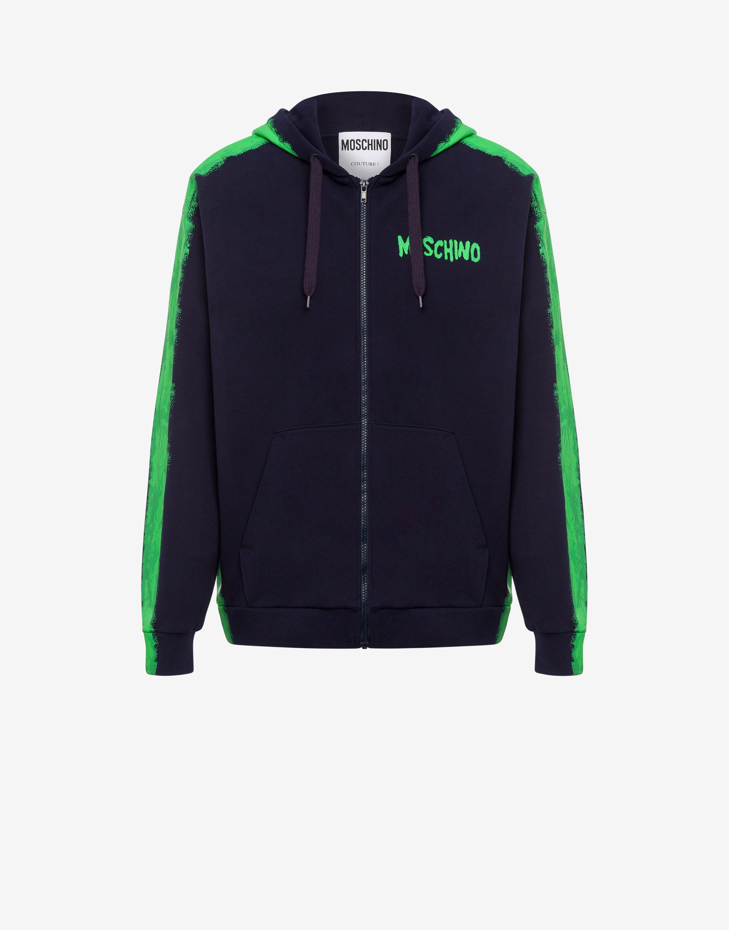 MOSCHINO PAINT ZIPPED SWEATSHIRT - 1
