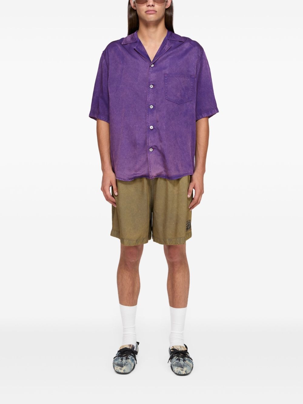 logo-patch swim shorts - 2