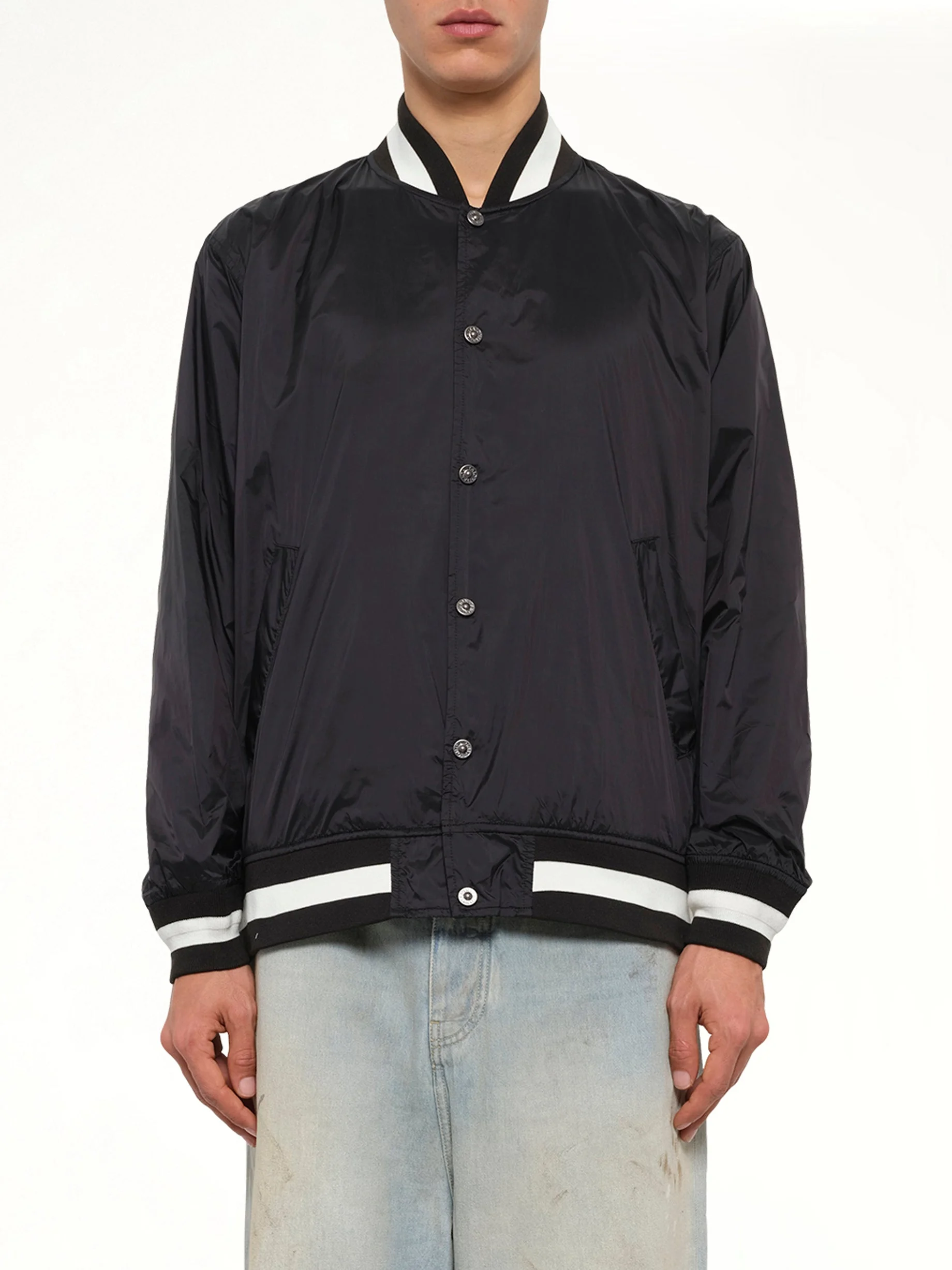 Non Down Basic Reversible Studium Jacket in Black - 1