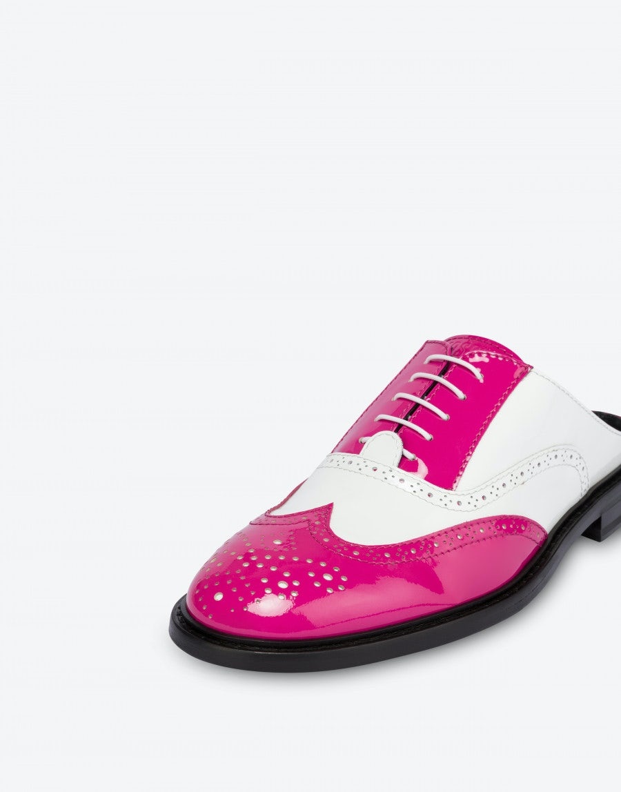 MOSCHINO BROGUE OPEN OXFORD SHOES - 4