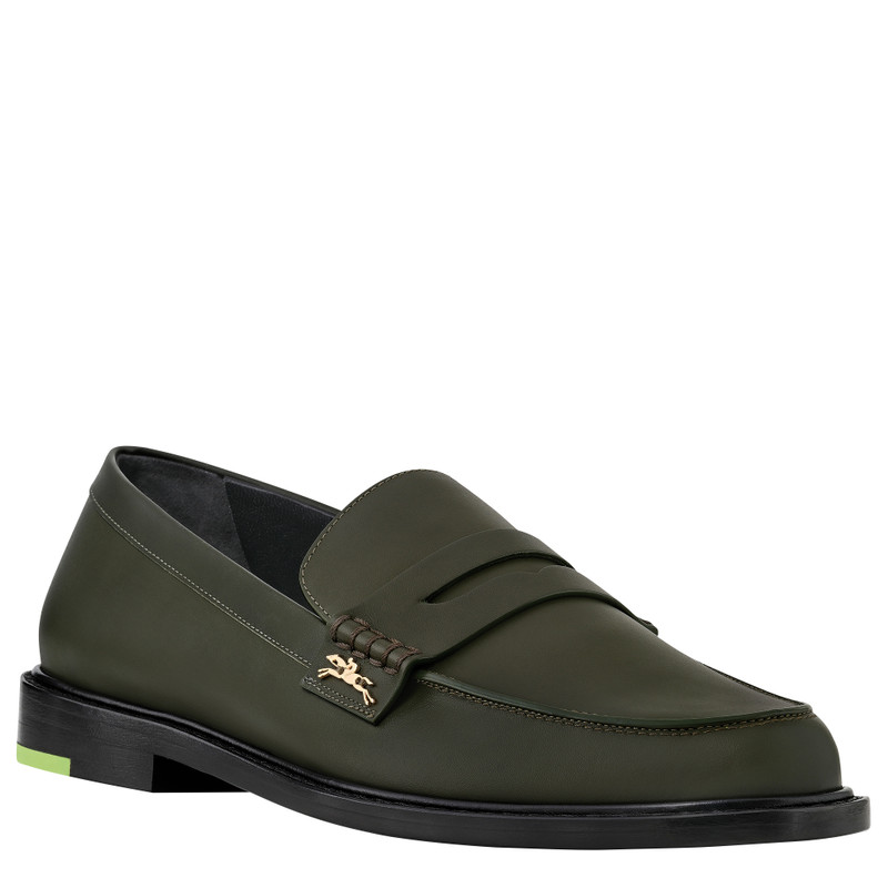 Longchamp Au Sultan Loafer Khaki - Leather outlook