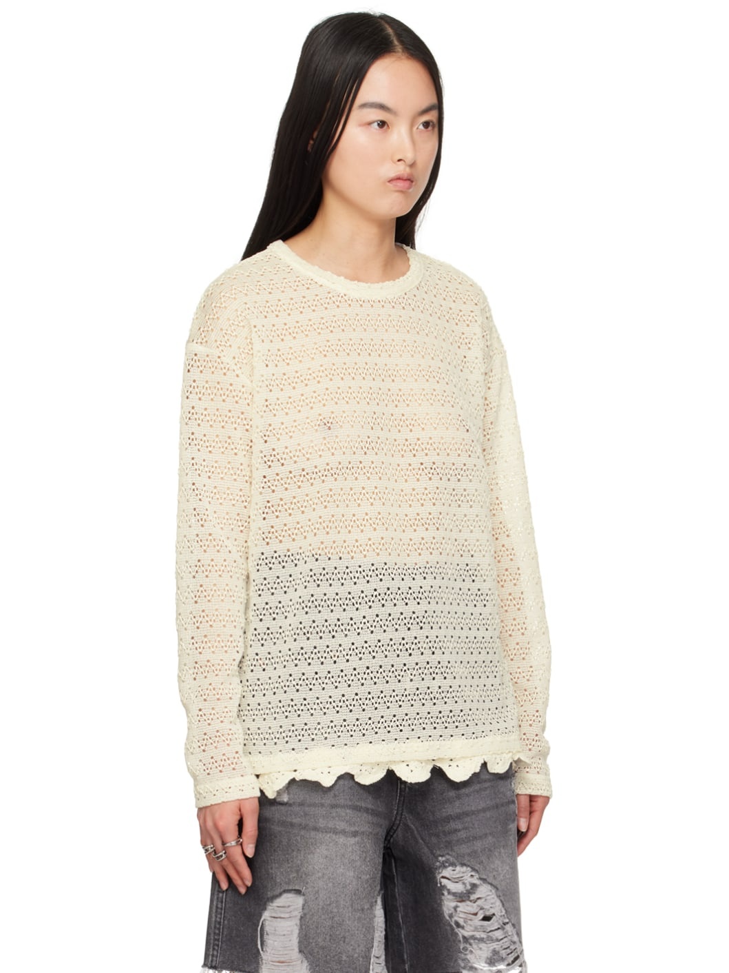 Off-White Flower Garden Sweater - 4