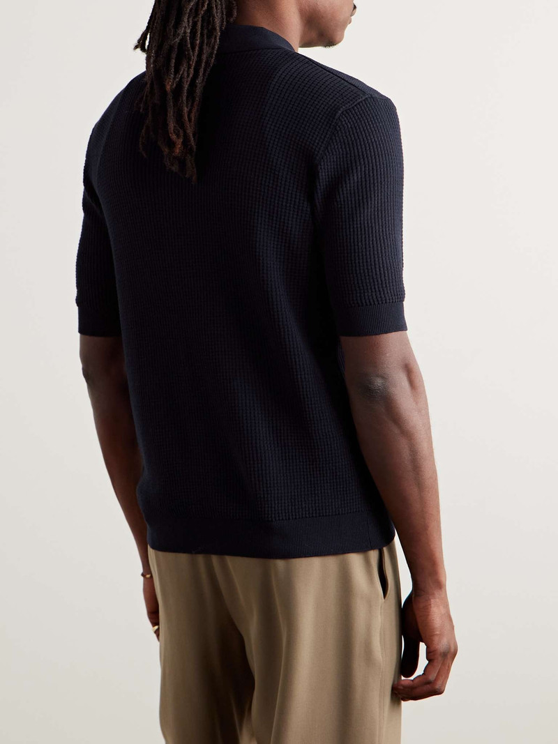 Els Slim-Fit Waffle-Knit Cotton Shirt 3