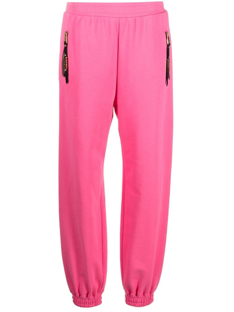 logo-lettering jersey track pants - 1