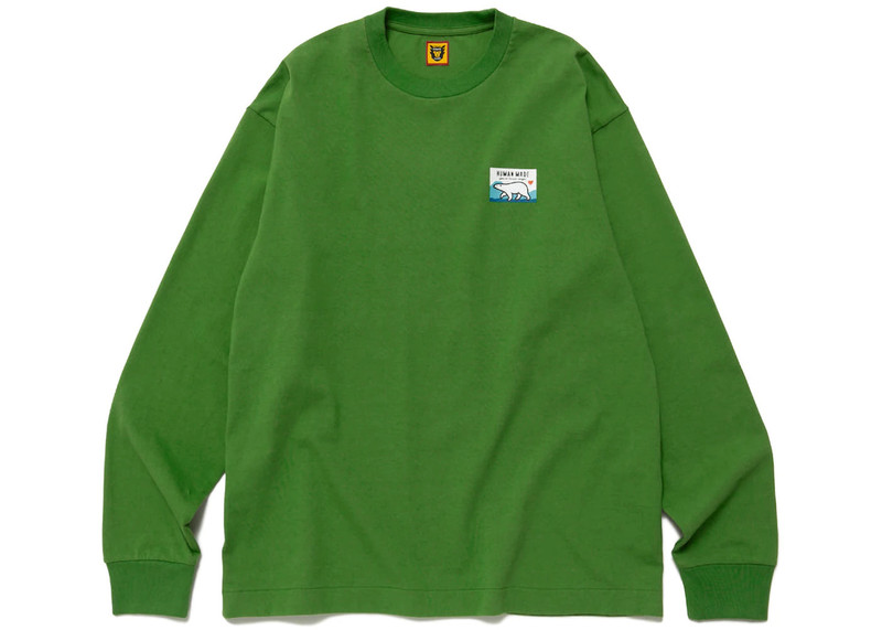 Human Made Human Made Polar Bear Graphic L/S Tee Green outlook