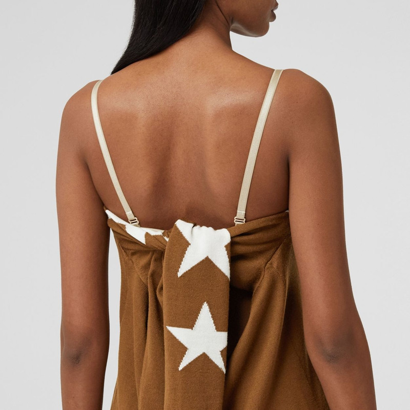 Star Motif Wool Reconstructed Sweater Dress 4