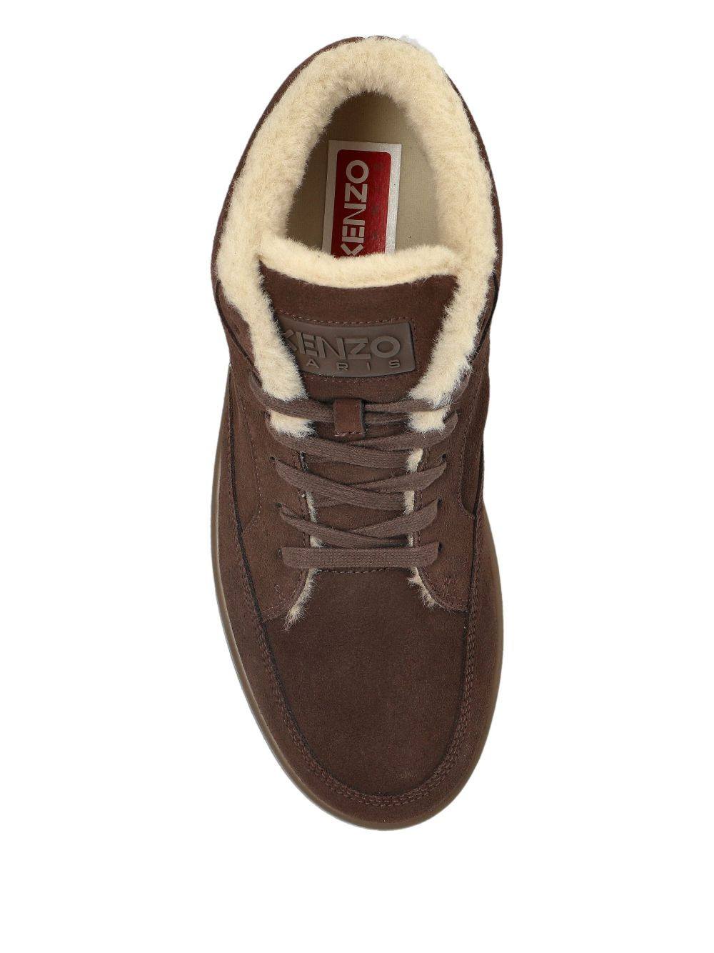 fur-trim sneakers - 3