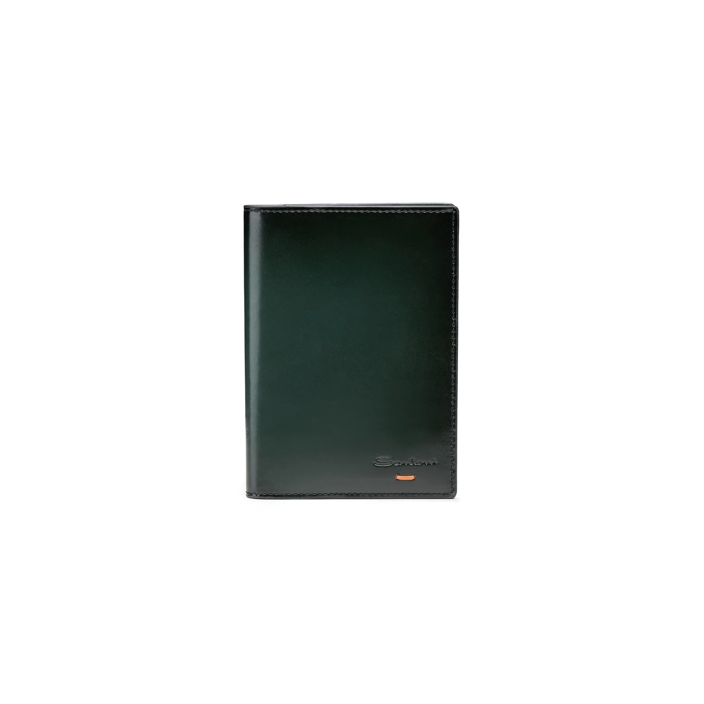 Green leather passport case - 1