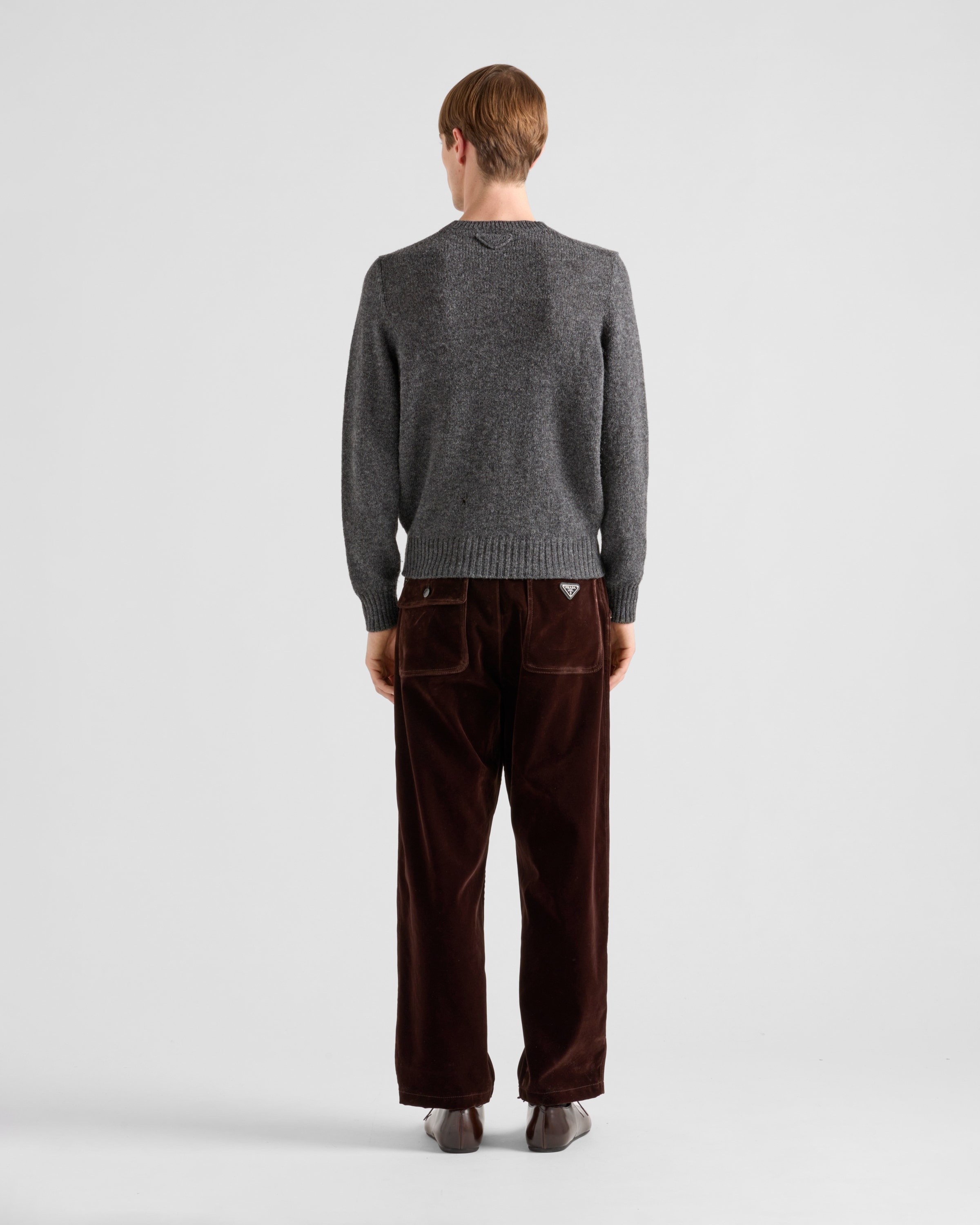 Velvet denim trousers - 5