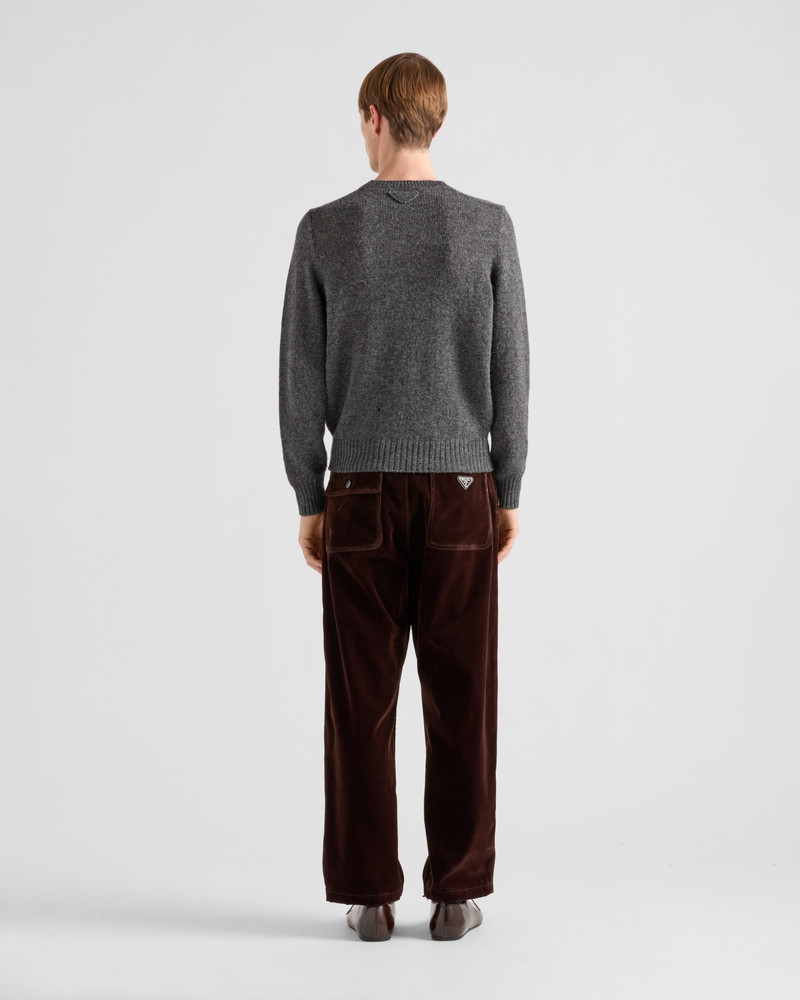 Velvet denim trousers 5