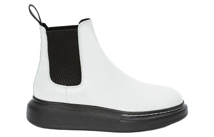 (WMNS) Alexander McQueen Hybrid Chelsea Boot 'Black White' 586398WHX529061 - 2