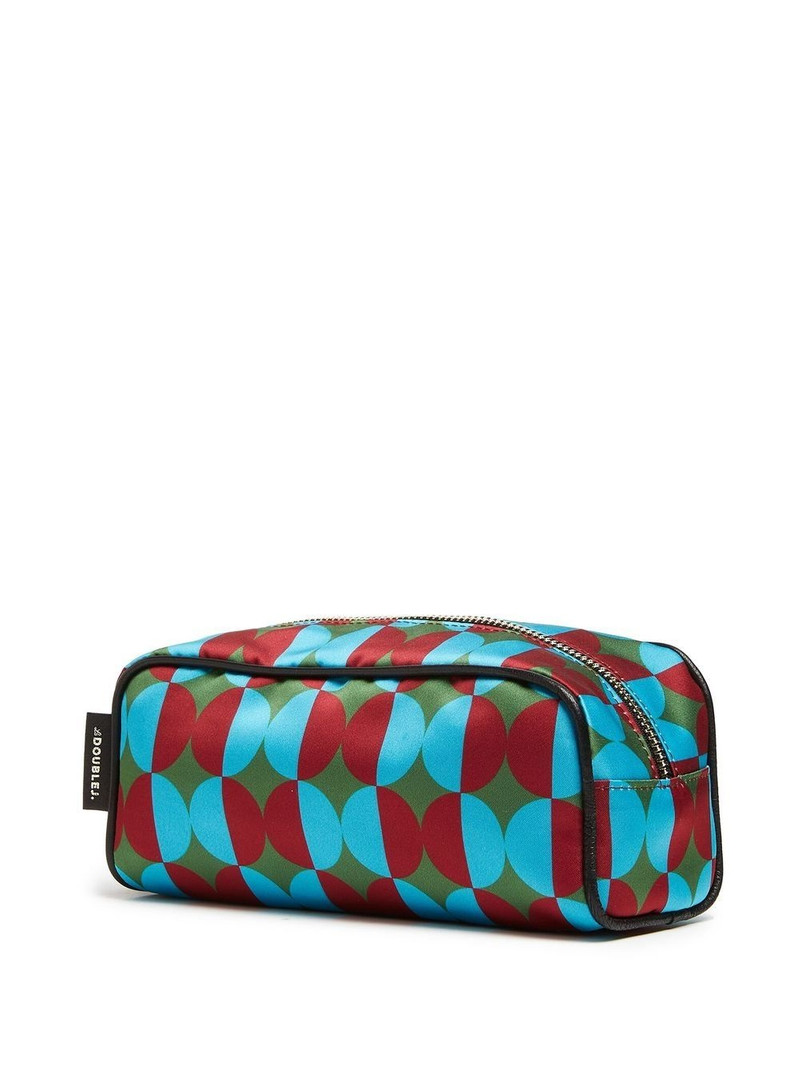 La DoubleJ geometric print makeup bag outlook