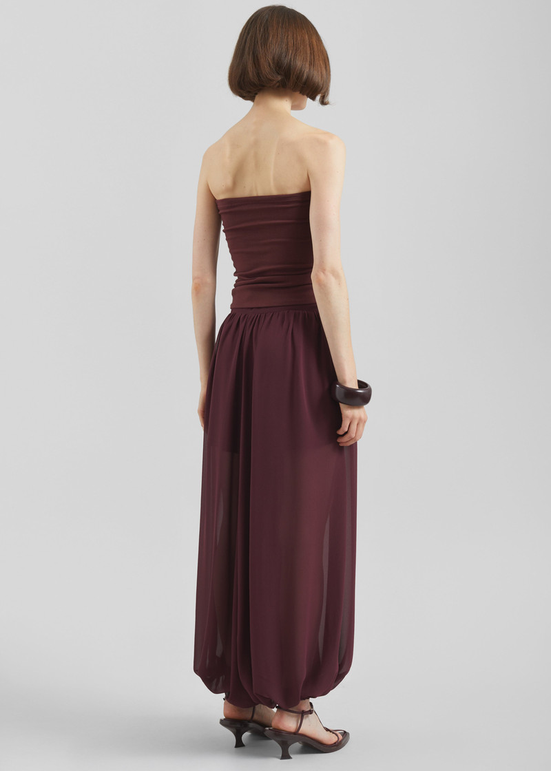 Solrae Tube Top - Burgundy 11