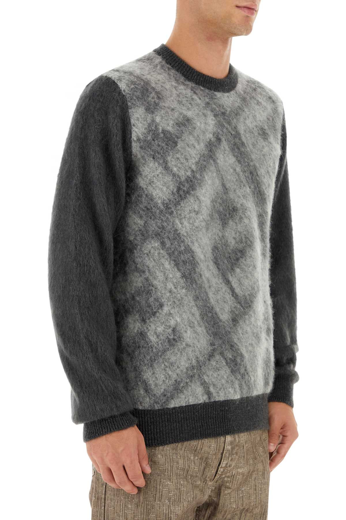 Fendi Men Embroidered Wool Blend Sweater - 3